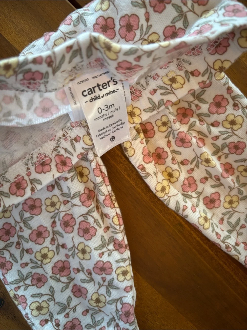 Carter's Pink and Cream Baby Girls Matching Outfit Set